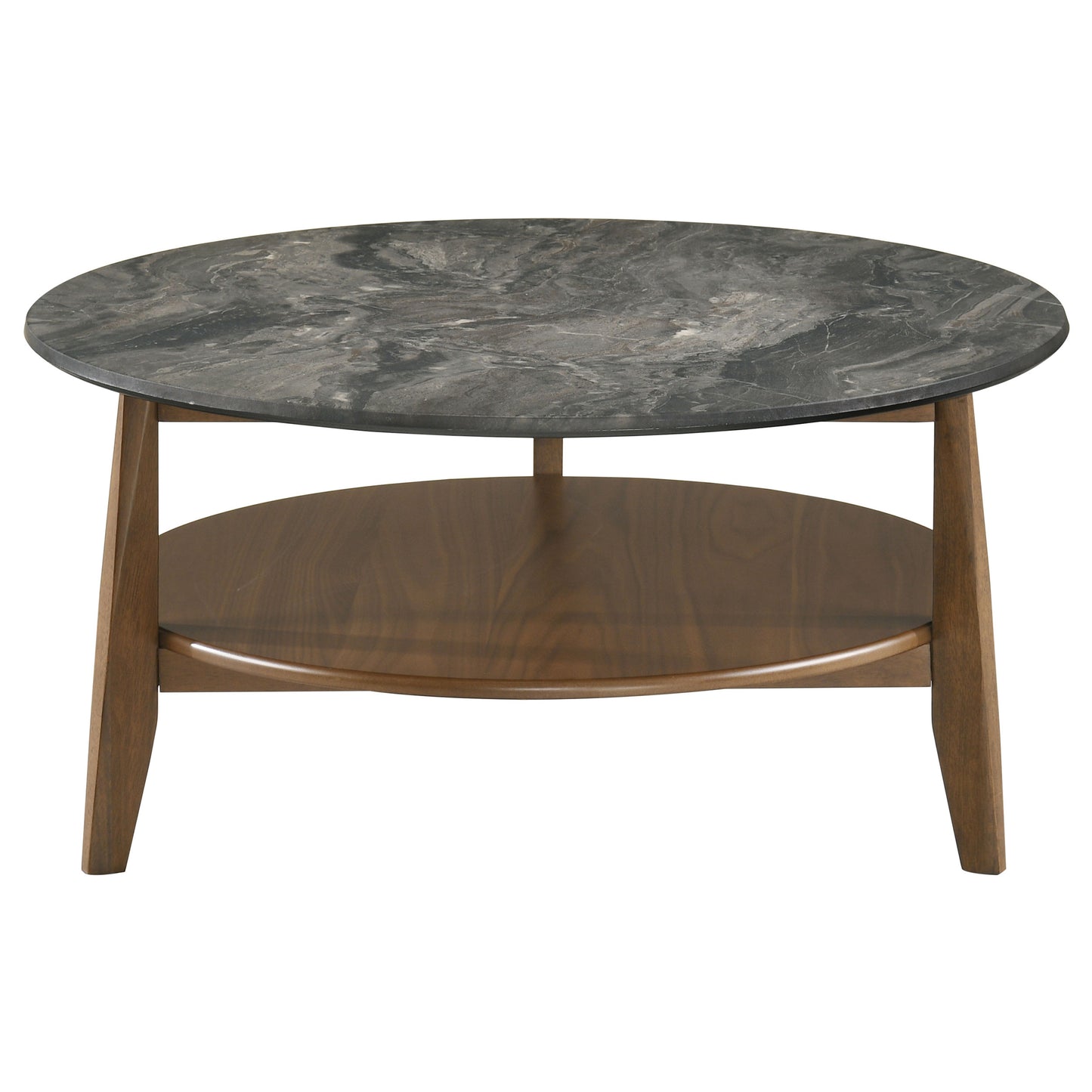 Bradley 2-Piece Round SmartTop Coffee Table Set Smokey Grey and Brown