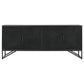 Riddell 4-door Wood Reeding Accent Cabinet Matte Black
