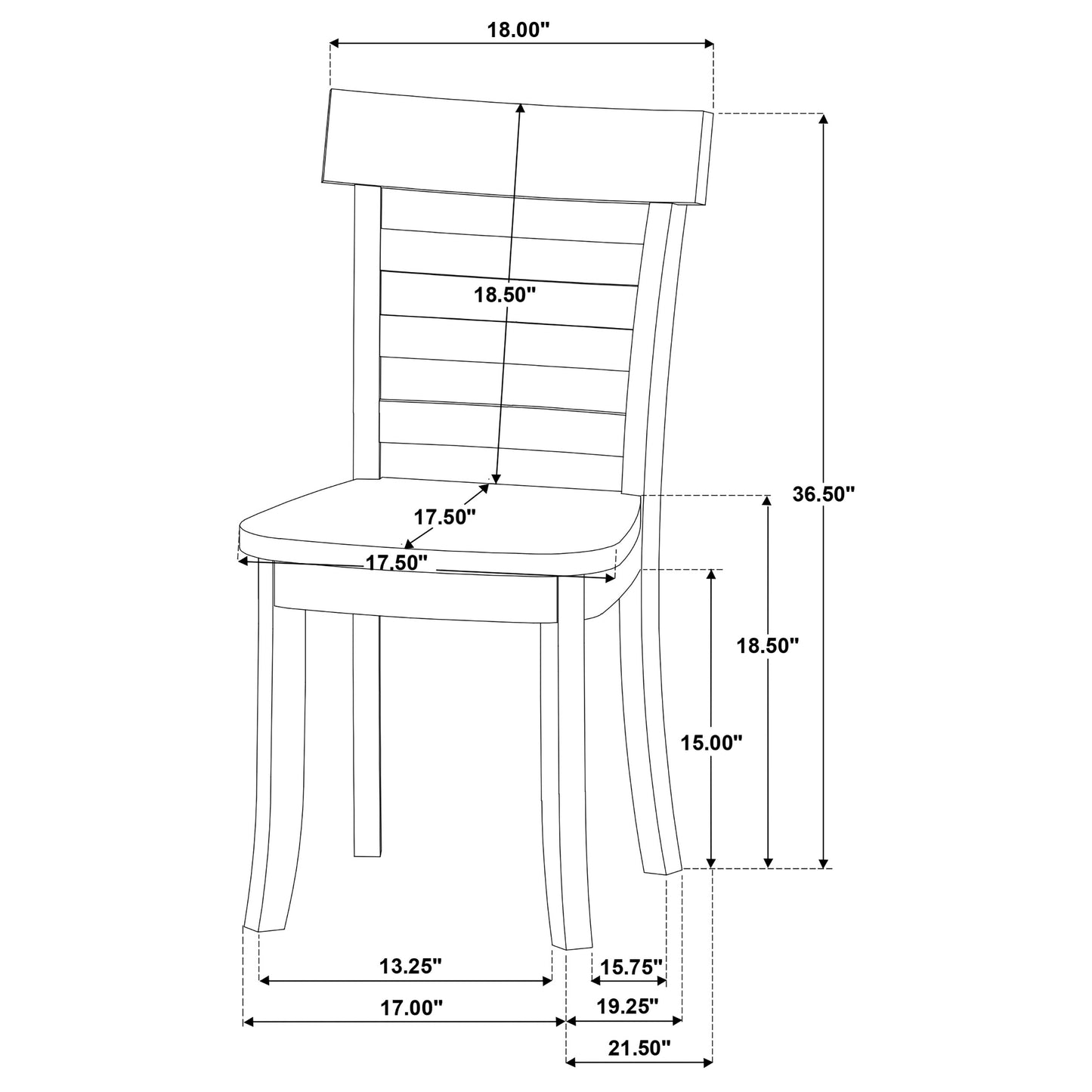 Orrison Ladder Back Dining Side Chair Linen (Set of 2)