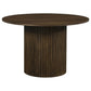 Hamlyn 5-piece Round Wood Dining Set Wheat and Walnut