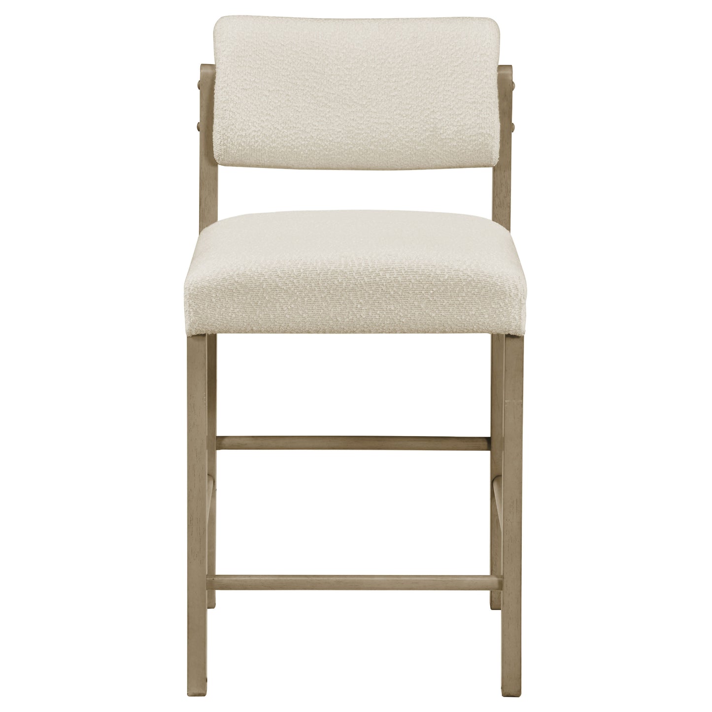 Kehoe Upholstered Counter Height Chair Cream and Natural Oak (Set of 2)
