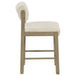 Kehoe Upholstered Counter Height Chair Cream and Natural Oak (Set of 2)