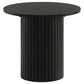 Hamlyn 3-piece Round Fluted Coffee and End Table Set Black