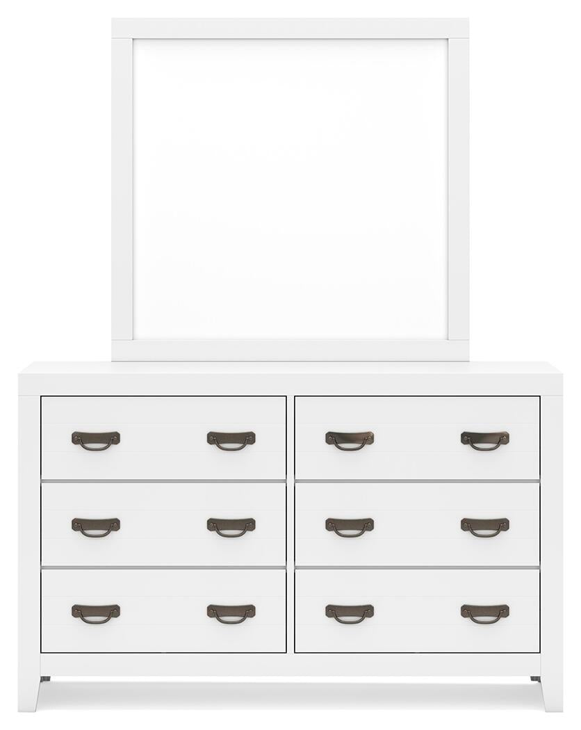 Binterglen Full Panel Bed with Mirrored Dresser and Nightstand