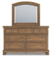 Feddinger California King Storage Sleigh Bed with Mirrored Dresser, Chest and Nightstand