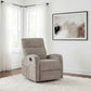 Hamilton Chenille Upholstered Manual Glider Recliner Sand