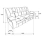 Camila 2-piece Upholstered Reclining Sofa Set White