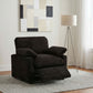 Collins Upholstered Power Recliner Chair Chocolate Brown