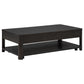 Marcelo Wood Coffee Table with 2 Drawers and Shelf Coffee