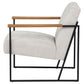 Monsen Fabric Upholstered Metal Frame Accent Chair Ivory