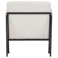 Monsen Fabric Upholstered Metal Frame Accent Chair Ivory