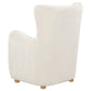 Thornton Faux Fur Upholstered Wingback Lounge Accent Chair Ivory