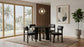 Strouse 47-inch Round Wood Dining Room Table Black