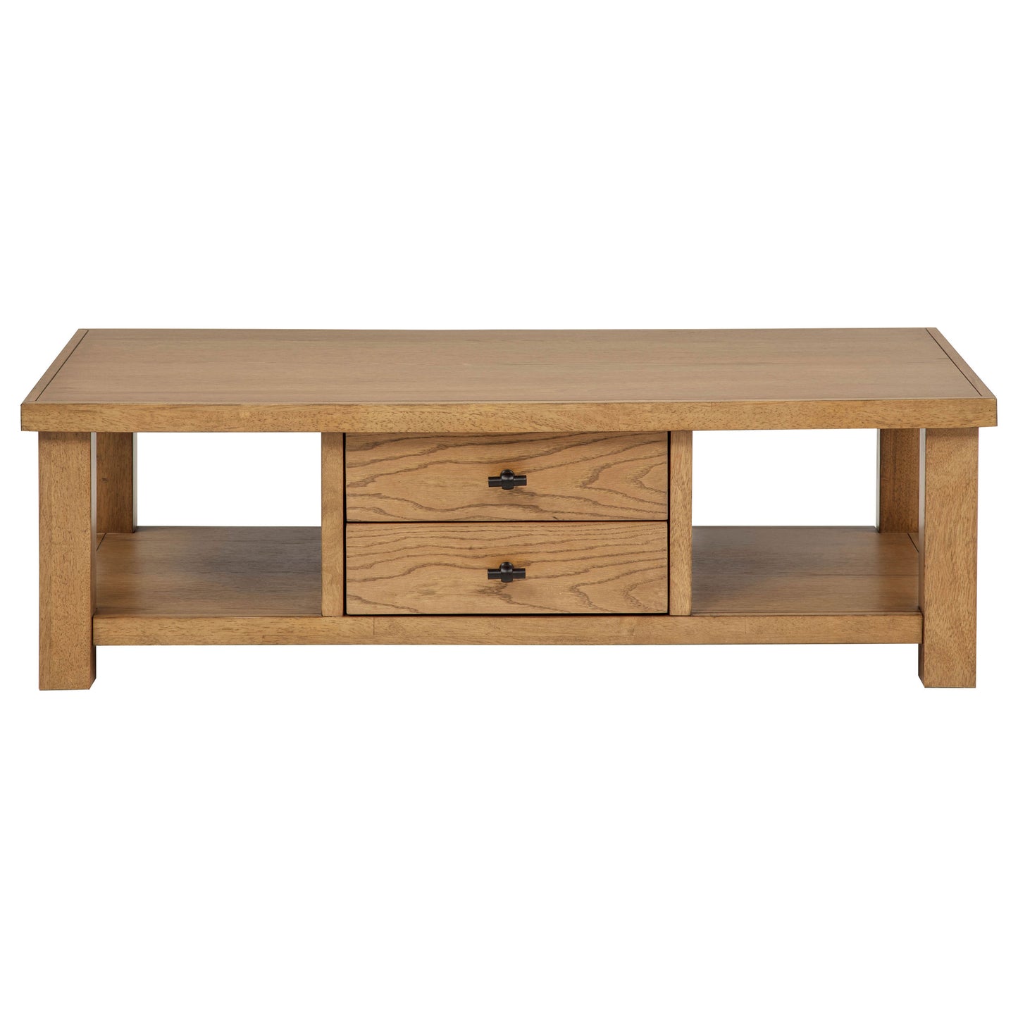 Beasley 3-Piece Wood Coffee Table Set Golden Oak