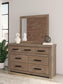 Garistyn King Panel Storage Bed, Dresser and Mirror