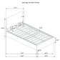 Reeves Upholstered Twin Lift-Top Storage Platform Bed Grey