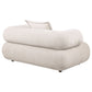 Eskola Chenille Accent Chair with Rounded Shelter Arms Ivory