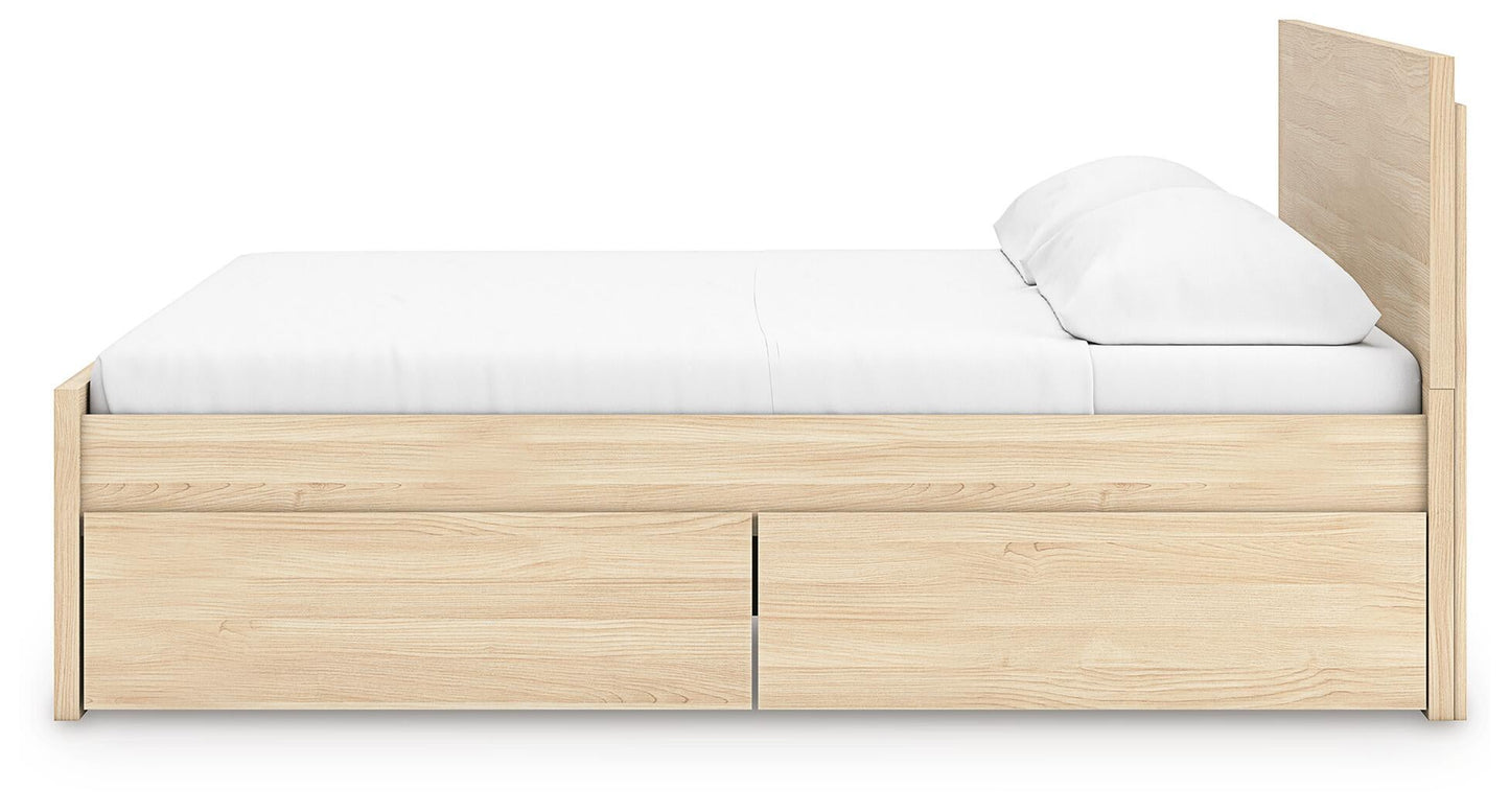 Onita King Panel Platform Bed with 2 Side Storage