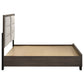 Farre Queen Upholstered Storage Platform Bed Dark Brown