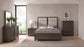 Farre Queen Upholstered Panel Bed Dark Brown