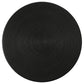 Macedo 3-Piece Transitional Round Rattan Coffee and End Table Set Black