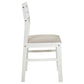 Sykes Fabric Upholstered Ladder Back Side Chair White and Beige (Set of 2)