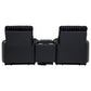 Madden 3-piece Corduroy Upholstered Manual Theater Seating Black