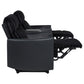 Madden 3-piece Corduroy Upholstered Manual Theater Seating Black