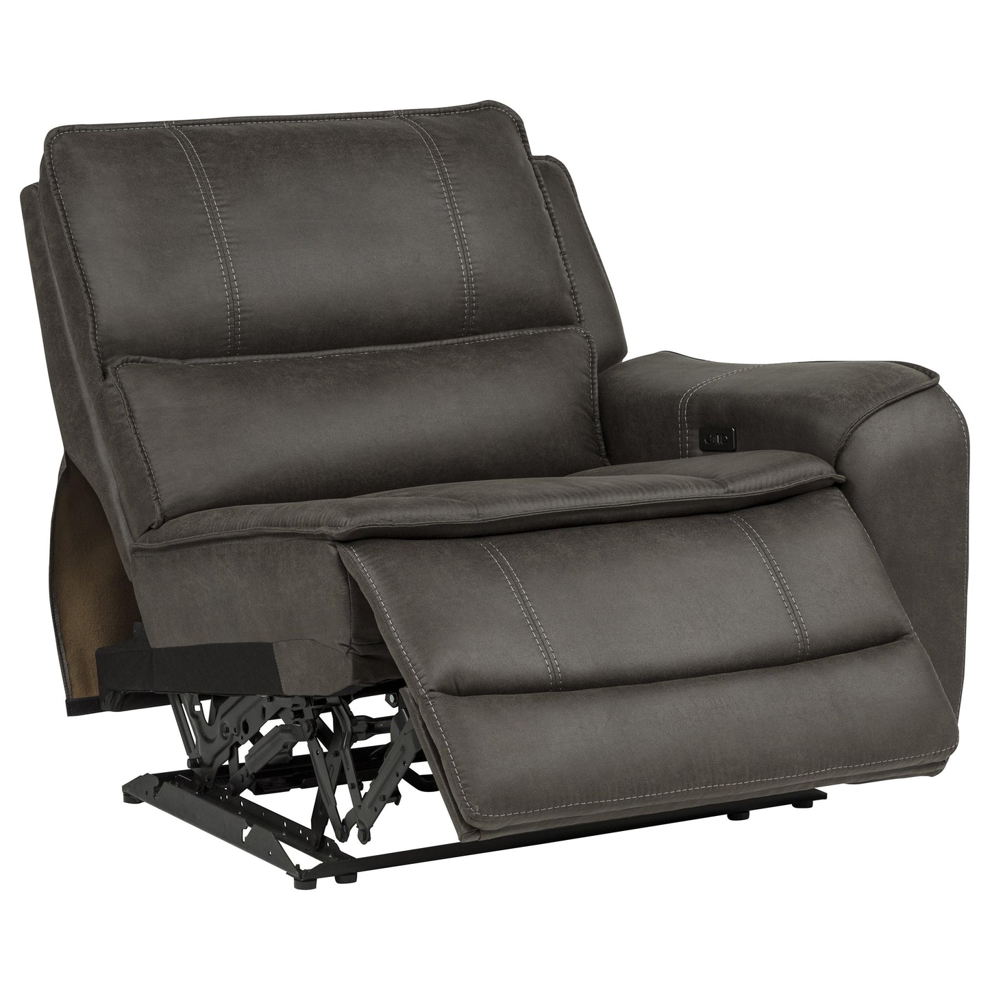 Marcell 7-Piece L-Shaped Power Reclining Sectional with Dual Consoles Grey