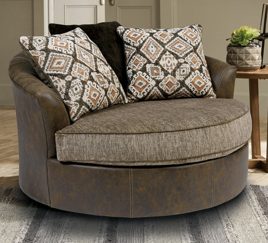 Abalone Oversized Swivel Accent Chair Cloud 9 Sleep Shops
