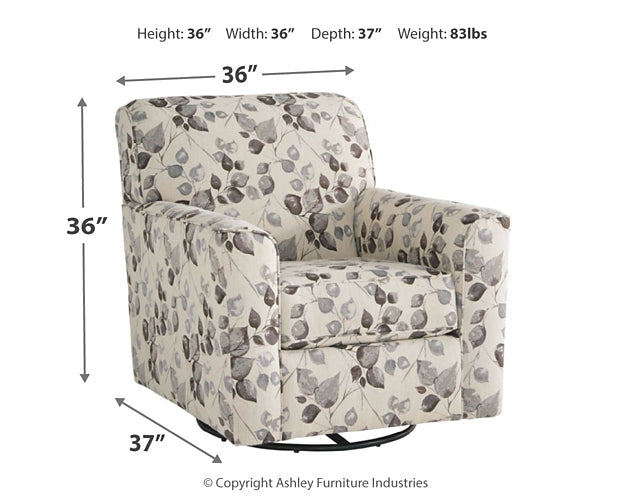 Abney Swivel Accent Chair Cloud 9 Sleep Shops