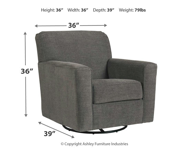 Alcona Swivel Glider Accent Chair Cloud 9 Mattress & Furniture
