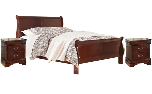 Alisdair King Sleigh Bed with 2 Nightstands Cloud 9 Mattress & Furniture