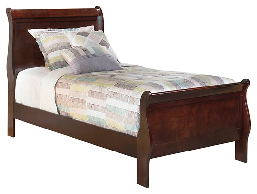 Alisdair Twin Sleigh Bed with 2 Nightstands Cloud 9 Mattress & Furniture