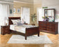 Alisdair Twin Sleigh Bed with Mirrored Dresser and 2 Nightstands Cloud 9 Mattress & Furniture