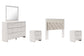 Altyra Queen Panel Headboard with Mirrored Dresser and 2 Nightstands Cloud 9 Mattress & Furniture