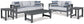 Amora Outdoor Sofa and Loveseat with Coffee Table and 2 End Tables Cloud 9 Mattress & Furniture
