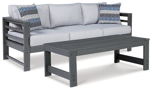 Amora Outdoor Sofa with Coffee Table Cloud 9 Mattress & Furniture