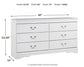 Anarasia Queen Sleigh Headboard with Dresser Cloud 9 Mattress & Furniture