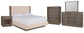 Anibecca Queen Upholstered Panel Bed with Mirrored Dresser, Chest and Nightstand Cloud 9 Mattress & Furniture