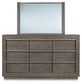 Anibecca Queen Upholstered Panel Bed with Mirrored Dresser, Chest and Nightstand Cloud 9 Mattress & Furniture