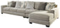 Ardsley 3-Piece Sectional with Ottoman Cloud 9 Mattress & Furniture