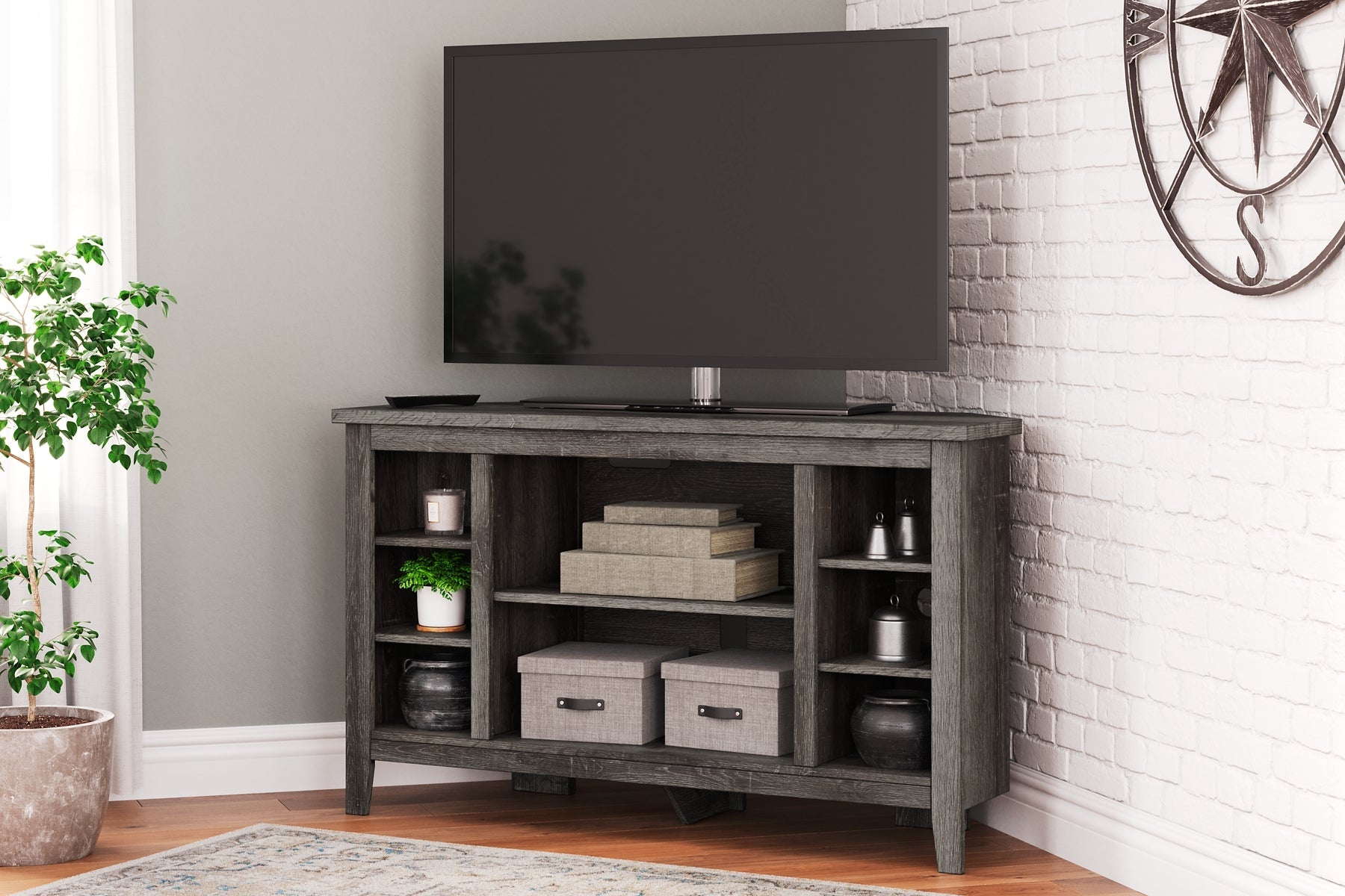 Arlenbry Corner TV Stand/Fireplace OPT Cloud 9 Mattress & Furniture