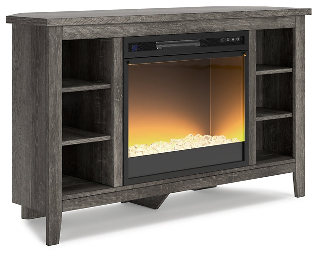 Arlenbry Corner TV Stand with Electric Fireplace Cloud 9 Mattress & Furniture