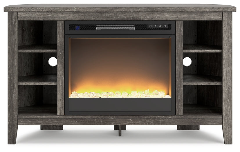 Arlenbry Corner TV Stand with Electric Fireplace Cloud 9 Mattress & Furniture