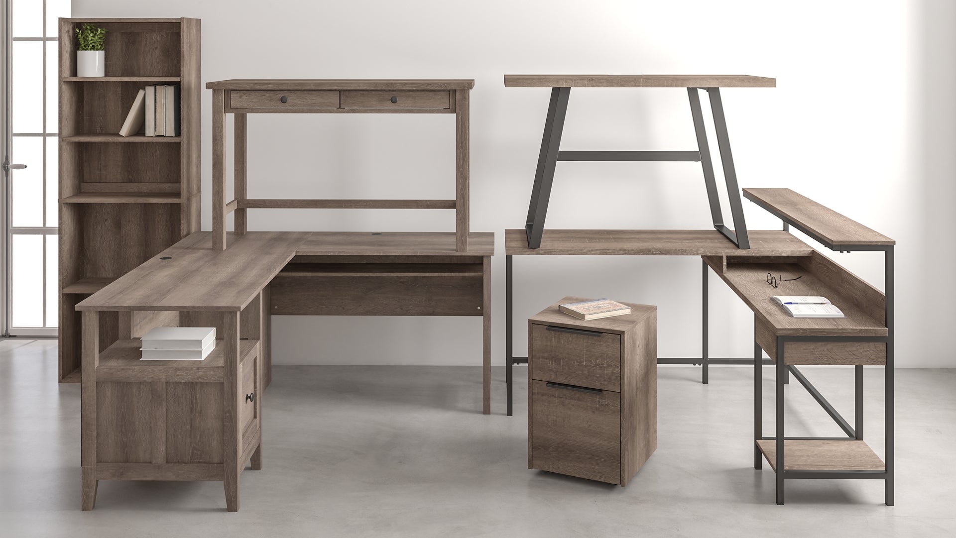 Arlenbry L-Desk with Storage Cloud 9 Mattress & Furniture