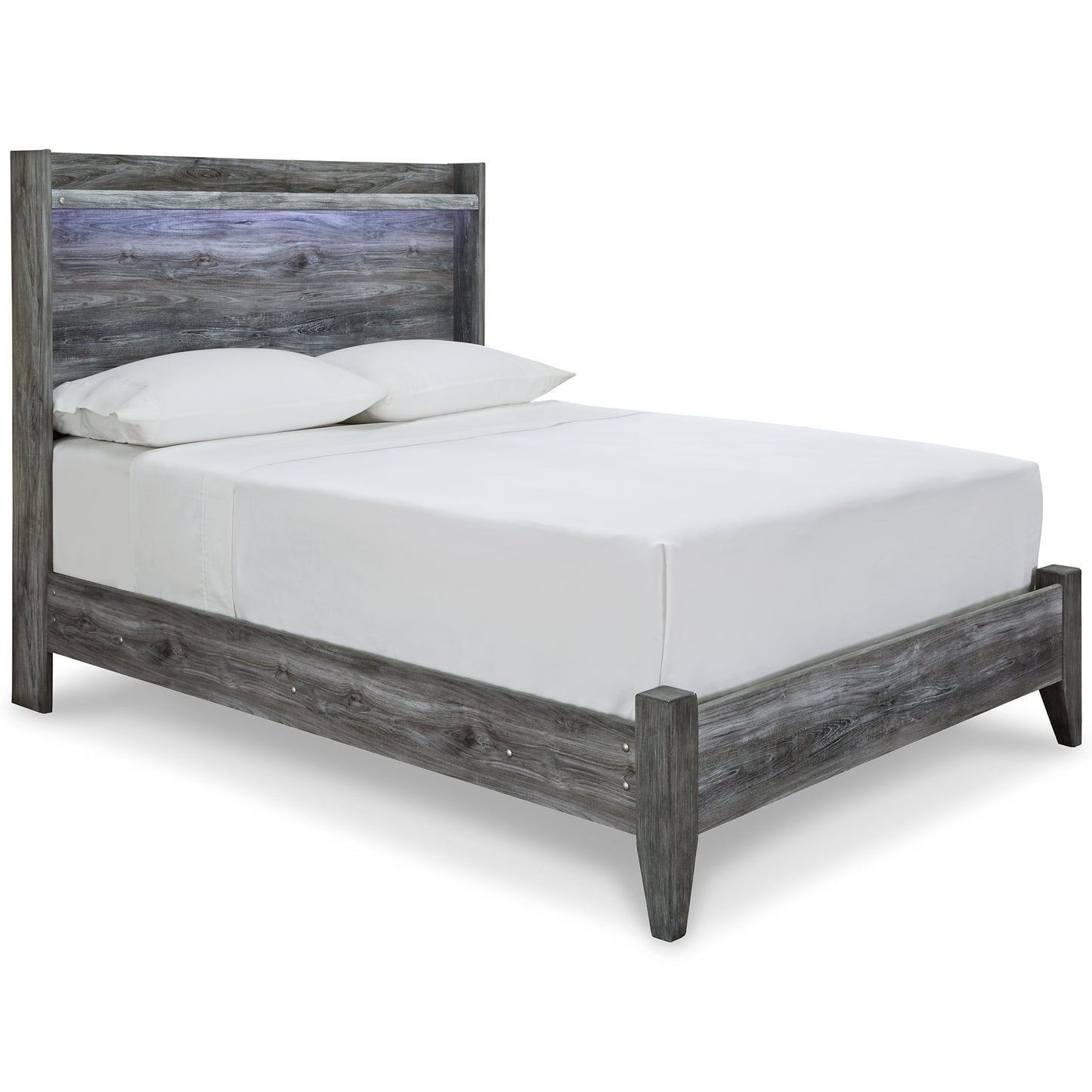 Baystorm Full Panel Bed with Mirrored Dresser Cloud 9 Mattress & Furniture