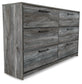 Baystorm King Panel Bed with 2 Storage Drawers with Dresser Cloud 9 Mattress & Furniture