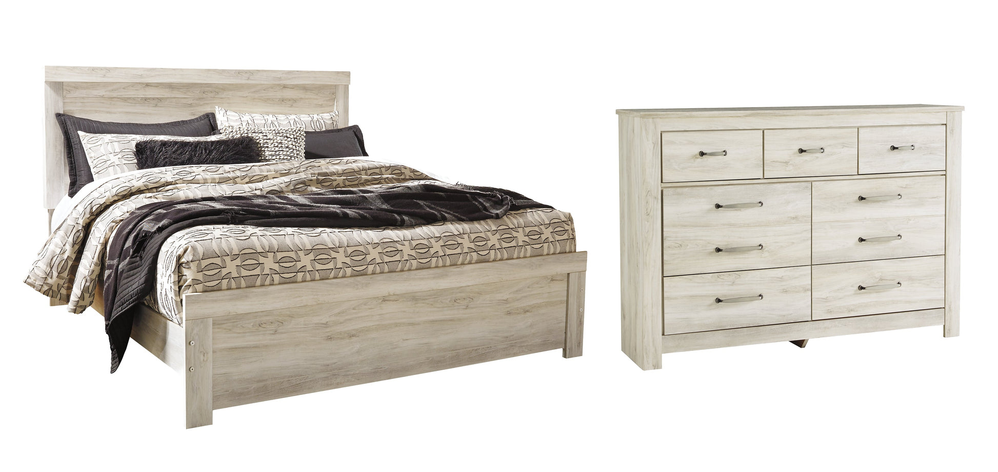 Bellaby Queen Panel Bed with Dresser Cloud 9 Mattress & Furniture