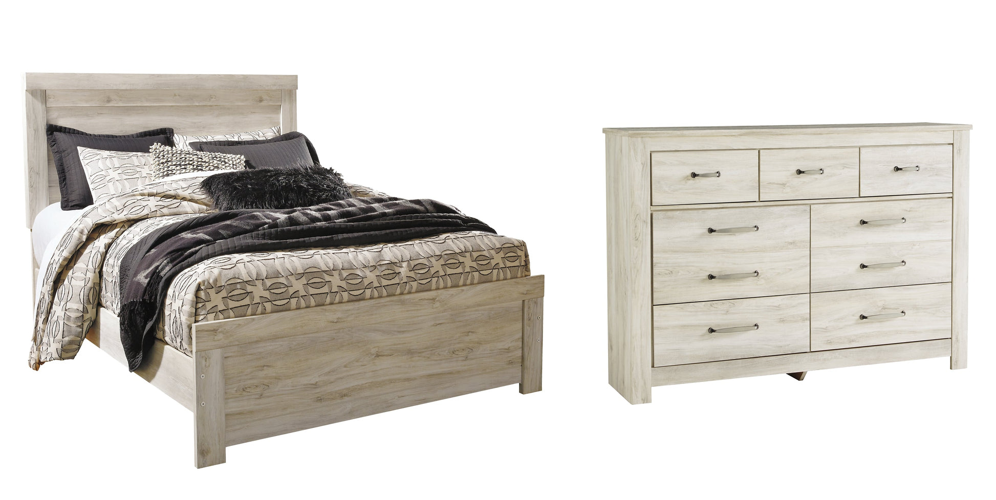 Bellaby Queen Panel Bed with Dresser Cloud 9 Mattress & Furniture